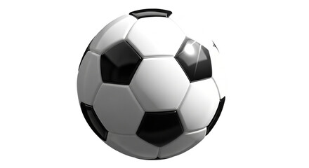 Fototapeta premium A gleaming soccer ball a symbol of global unity eagerly awaiting the kick off on a World Cup on transparent background