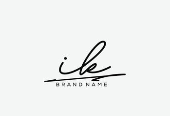 IJ letter elegant cursive beauty handwriting logo.
