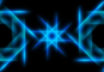abstract geometric neon light lines art Vibrant neon spiral design with glowing purple, pink, and yellow rays. Perfect for futuristic backgrounds, posters, or digital art
