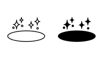 clean surface Icon set .Symbol isolated white background. vector illustration. color editable.