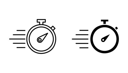 quick time Icon set .Symbol isolated white background. vector illustration. color editable.