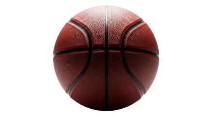 A weathered basketball symbolizes teamwork skill and the pursuit of victory on a pristine on transparent background