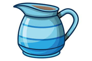 Colored Pitcher Illustration with Sleek Design Elements A Timeless Piece of Kitchen Artistry and Utilitarian Elegance Displayed