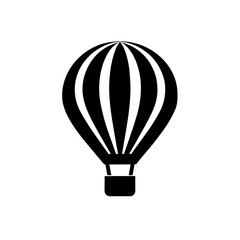 Obraz premium Balloon simple black art on transparent background silhouette