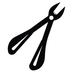 Stylized Silhouette of Crossed Salad Serving Spoons Kitchen Utensils for Tossed Greens Preparation Elegant and Practical Food Preparation Equipment