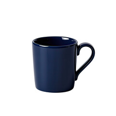 Stylish Navy Blue Coffee Mug Isolated on White Background, Generative AI