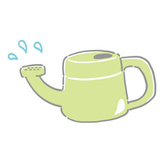 カラフルなじょうろのイラスト