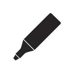 A black marker isolated on transparent background silhouette