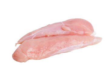 Photo of chicken with a high-resolution camera stacking focus technic using on a white background.