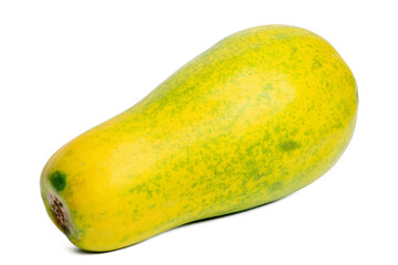 Photo of papaya taken with a high-resolution camera stacking focus technic using on a white background.