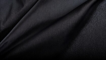 Obraz premium Close Up Of Black Fabric Texture With Fine Weave For Fashion Textile And Design Projects