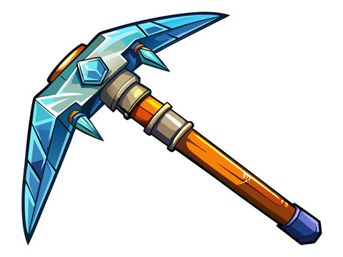 A high-quality vector illustration of an ice pick hammer, isolated on a white background