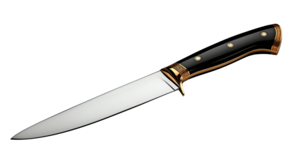 Elegant Chef’s Knife with Black and Gold Handle