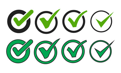 Achieve Success With These Vibrant Green Checkmark Icons, Symbolizing Approval and Completion