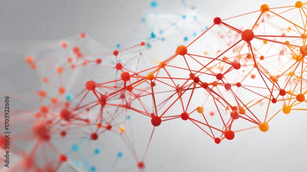 Aufkleber intricate network connections form a visual representation of data flow, featuring various colored n