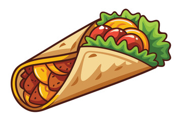 Mouthwatering Doner Kebab Wrap Featuring Grilled Meat Vegetables and Zesty Sauce a Delicious and Flavorful Fast Food Treat