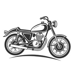 Fototapeta premium Classic motorcycle silhouette illustration with vintage style and retro design elements
