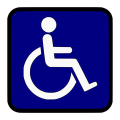 Clear accessibility symbol for wheelchair users indicating inclusive spaces and thoughtful design