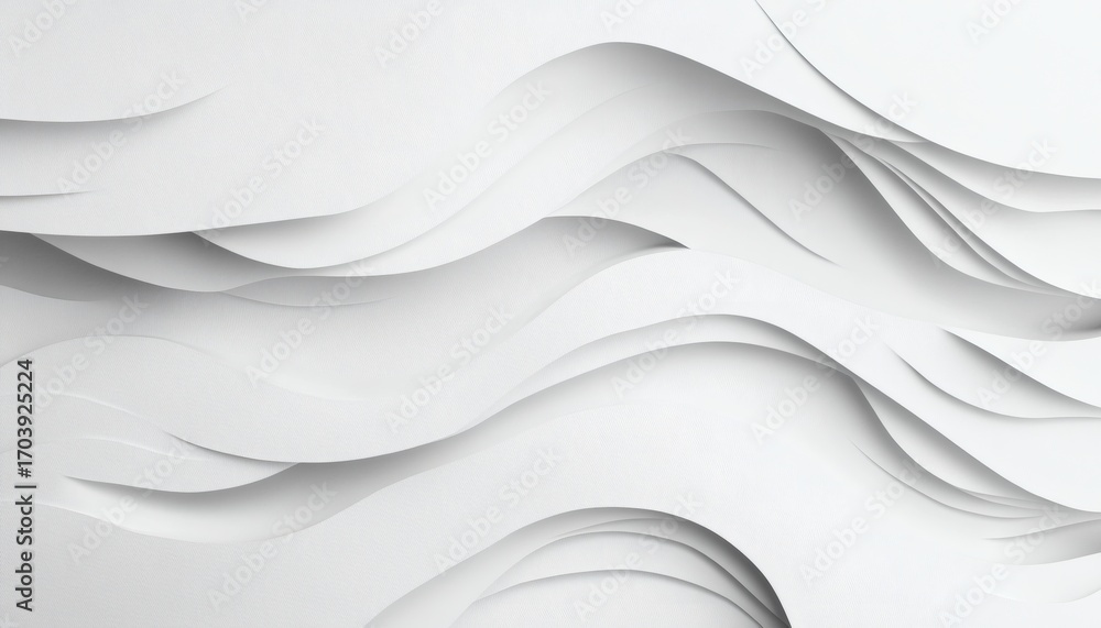 Poster the illustration shows multiple layers of white waves creating an abstract background image.