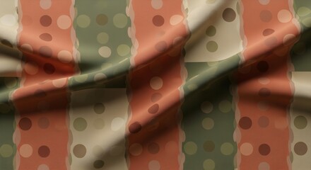 Polka Dots draped fabric in digital tile subtle texture