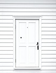Fototapeta premium White door on a white wall