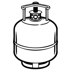 Obraz premium Standard propane gas tank cylinder for industrial and domestic use