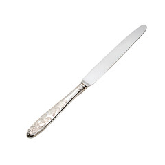 fancy silver knife on on a transparent background