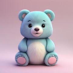 3d of cute cartoon bear