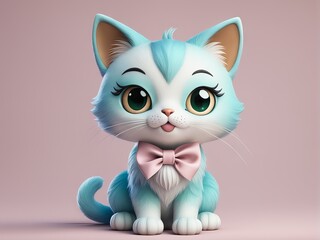cat with a blue eyes