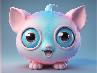 3d illustration of a funny cartoon character