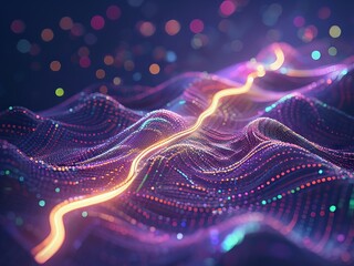 3d of abstract colorful flow background.