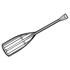 Illustration of a canoe paddle, showcasing its design and construction for water sports and recreational boating activities