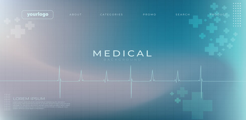 Clean blue medical background featuring an ECG heartbeat line, modern interface elements, and digital health icons. Perfect for healthcare presentations, hospital banners, medical websites, and pharma