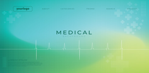 Clean blue medical background featuring an ECG heartbeat line, modern interface elements, and digital health icons. Perfect for healthcare presentations, hospital banners, medical websites, and pharma