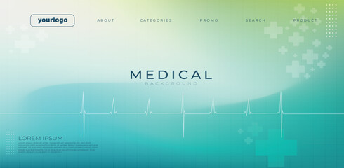 Clean blue medical background featuring an ECG heartbeat line, modern interface elements, and digital health icons. Perfect for healthcare presentations, hospital banners, medical websites, and pharma
