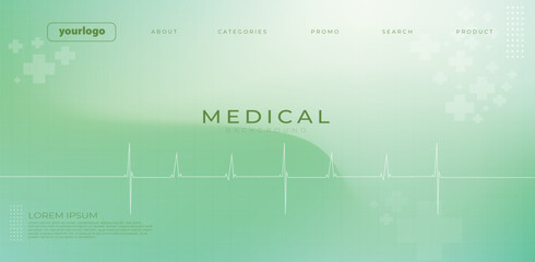 Clean blue medical background featuring an ECG heartbeat line, modern interface elements, and digital health icons. Perfect for healthcare presentations, hospital banners, medical websites, and pharma