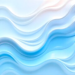 Fototapeta premium Ice Crystal Abstract Liquid Gradient, Silver & Cyan, Metallic Highlights, Refreshing Mood