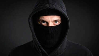 Close-up of a hooded person