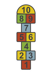 Kids jumping game. vector illustration