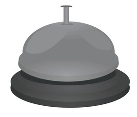 Metallic hotel bell. vector illustration	