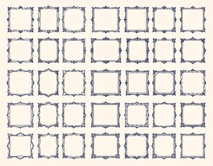 Collection of ornate rectangular frames