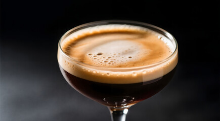 Espresso Martini Foam Close-up Glow