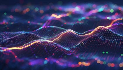 wave lines abstract background, technology concept. vector background illustration