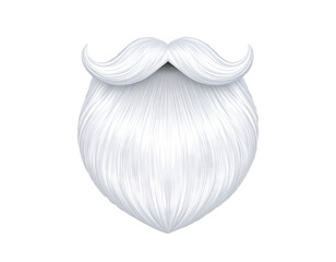 Minimal Santa Beard Silhouette in Flat Vector Design, Modern Look, Isolated