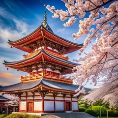 Wandcirkels  japanese temple in the park  © MDSAYED