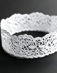 Delicate white lace band