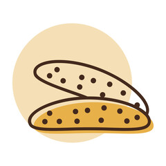 Delicious Italian Biscotti Cookies Icon