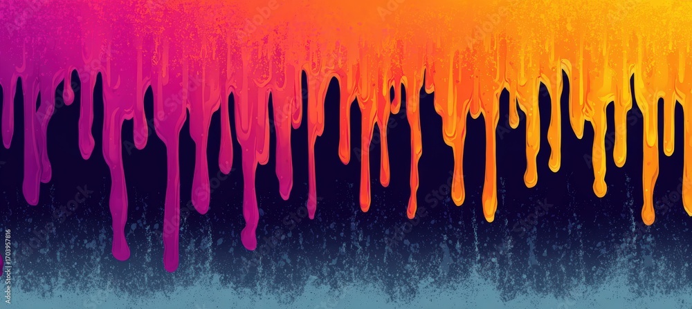 Poster halloween abstract gradient background with dripping color transitions