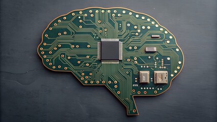circuit board shaped like human brain