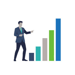 Employee Presenting Financial Growth with Charts